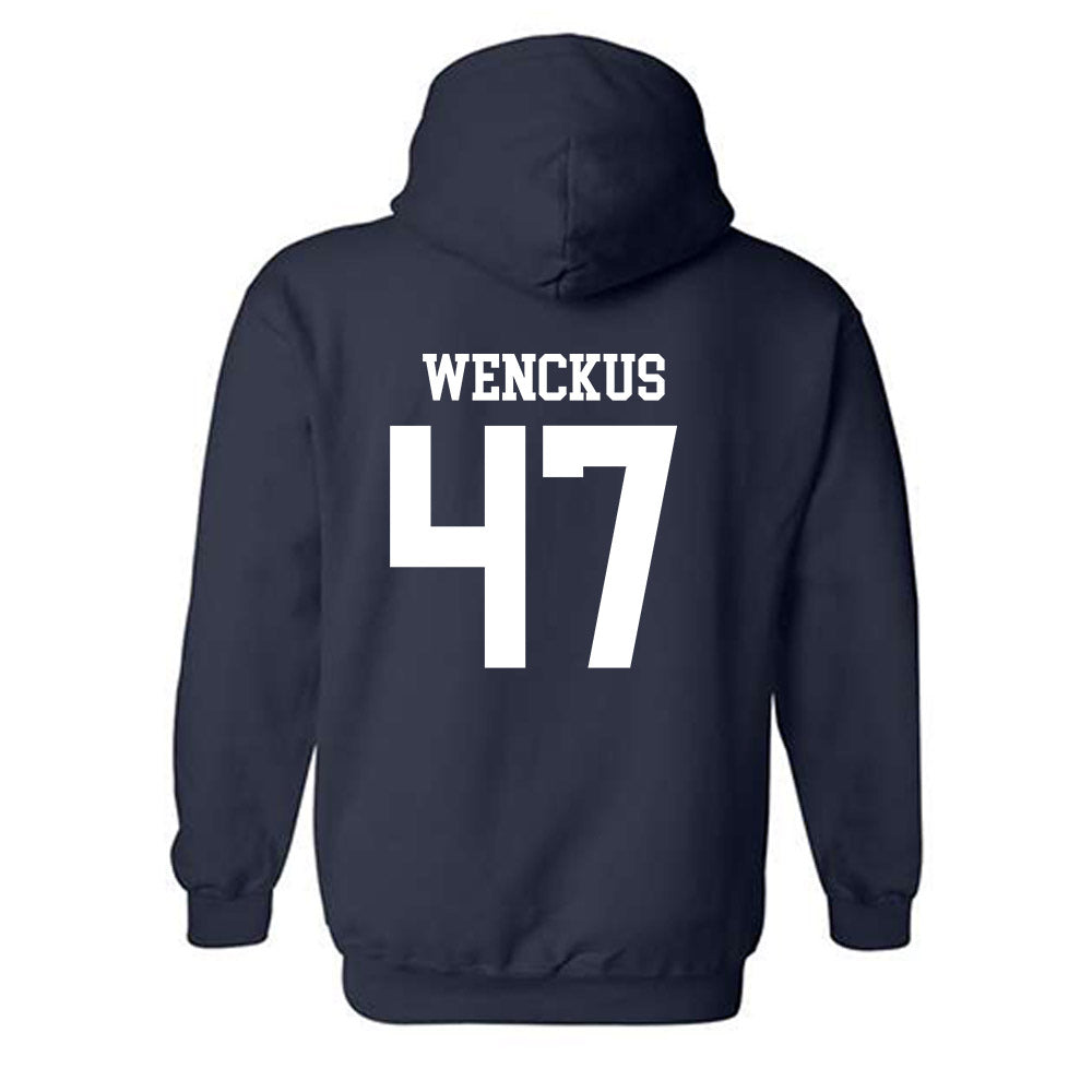 Monmouth - NCAA Baseball : Kyle Wenckus - Replica Shersey Hooded Sweatshirt-1