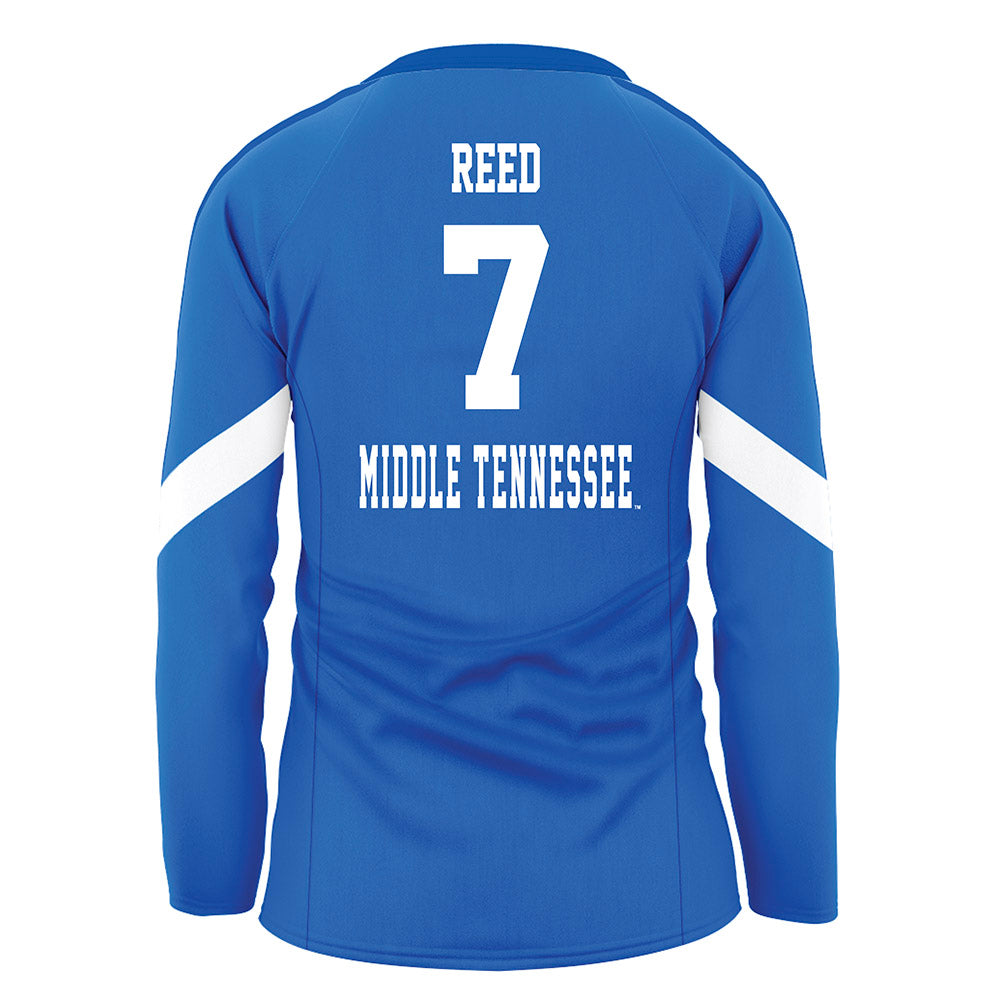 MTSU - NCAA Women's Volleyball : Jaslyn Reed - Blue Volleyball Jersey-1