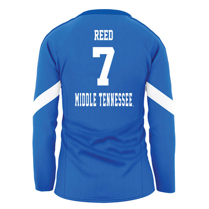 MTSU - NCAA Women's Volleyball : Jaslyn Reed - Blue Volleyball Jersey-1