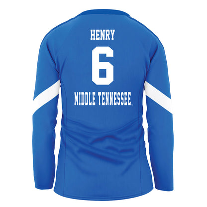 MTSU - NCAA Women's Volleyball : Sophia Henry - Blue Volleyball Jersey-1