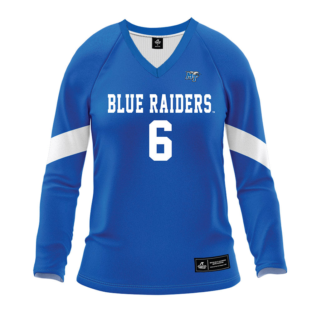 MTSU - NCAA Women's Volleyball : Sophia Henry - Blue Volleyball Jersey-0