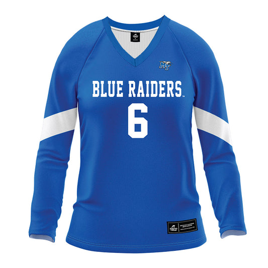 MTSU - NCAA Women's Volleyball : Sophia Henry - Blue Volleyball Jersey-0