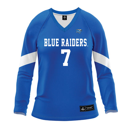 MTSU - NCAA Women's Volleyball : Jaslyn Reed - Blue Volleyball Jersey-0
