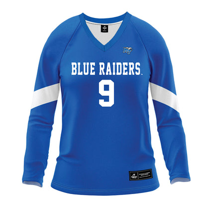MTSU - NCAA Women's Volleyball : Ellie Watts - Blue Volleyball Jersey-0