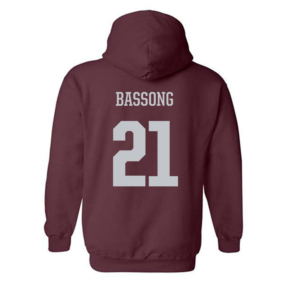 Mississippi State - NCAA Men's Basketball : Thomas Bassong - Sports Shersey Hooded Sweatshirt-1