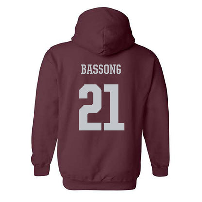 Mississippi State - NCAA Men's Basketball : Thomas Bassong - Sports Shersey Hooded Sweatshirt-1