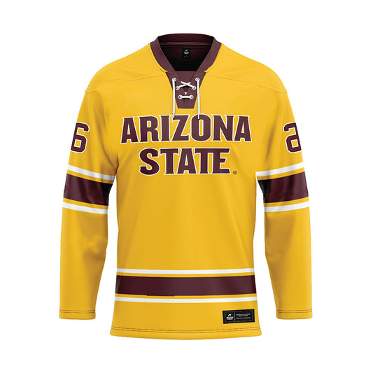 Arizona State - NCAA Men's Ice Hockey : Sean McGurn - Gold Hockey Jersey-0