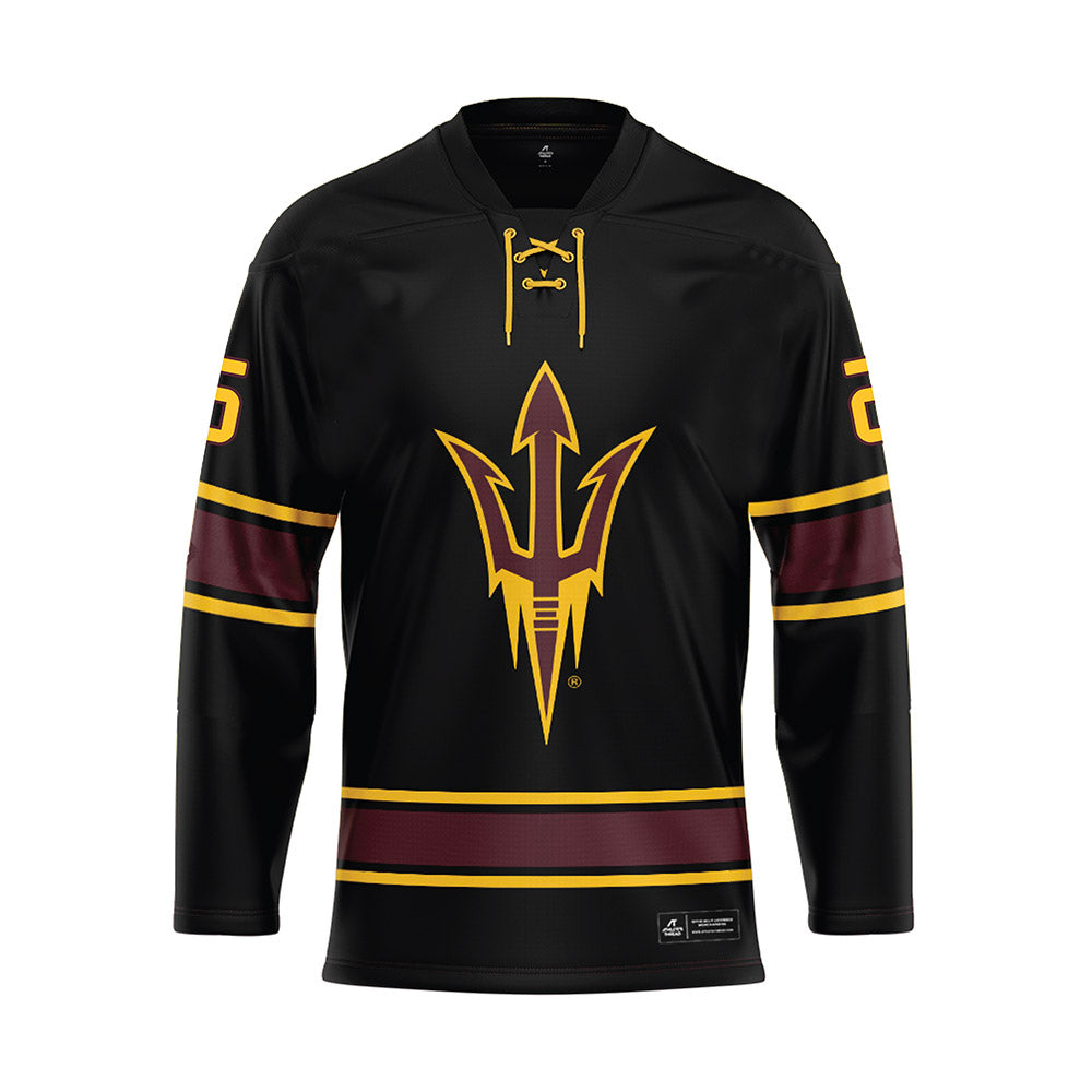 Arizona State - NCAA Men's Ice Hockey : Richard Baran - Navy Hockey Jersey-0