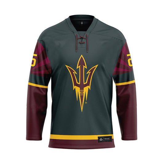 Arizona State - NCAA Men's Ice Hockey : Richard Baran - Maroon Hockey Jersey-0