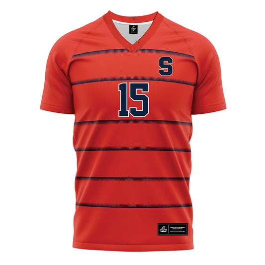 Syracuse - NCAA Women's Soccer : Emery Streets - Red Soccer Jersey-0