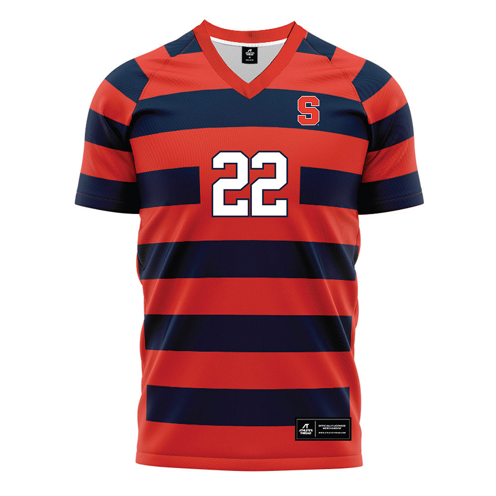 Syracuse - NCAA Women's Soccer : Kendall Mesh - Striped Soccer Jersey-0