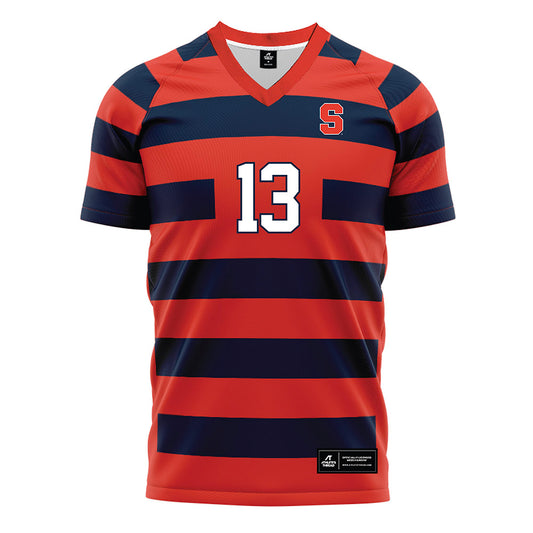 Syracuse - NCAA Women's Soccer : Lauren Christy - Striped Soccer Jersey-0