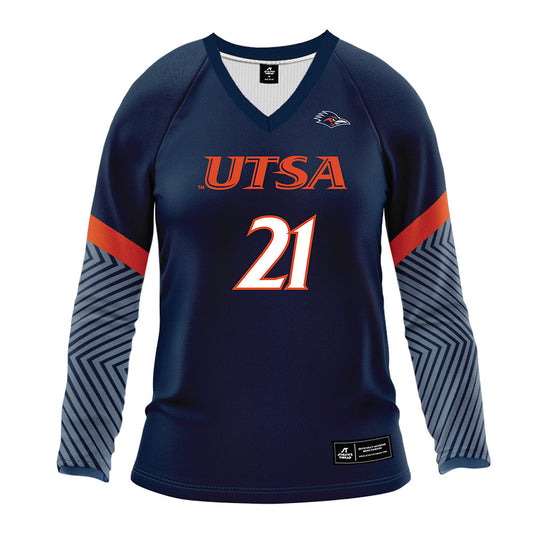 UTSA - NCAA Women's Volleyball : Valeria Ortiz - Navy Volleyball Jersey-0