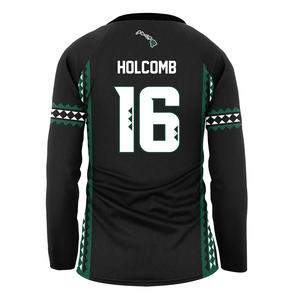 Hawaii - NCAA Women's Volleyball : Cameron Holcomb - Black Volleyball Jersey-1
