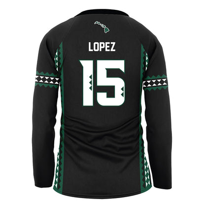 Hawaii - NCAA Women's Volleyball : Leilani Lopez - Black Volleyball Jersey-1