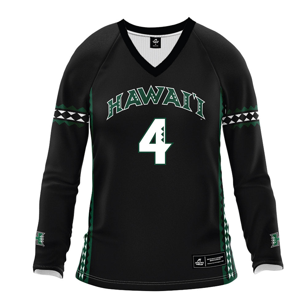 Hawaii - NCAA Women's Volleyball : Kahea Moriwaki - Black Volleyball Jersey-0