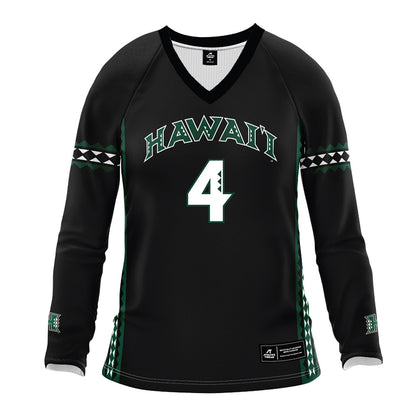Hawaii - NCAA Women's Volleyball : Kahea Moriwaki - Black Volleyball Jersey-0