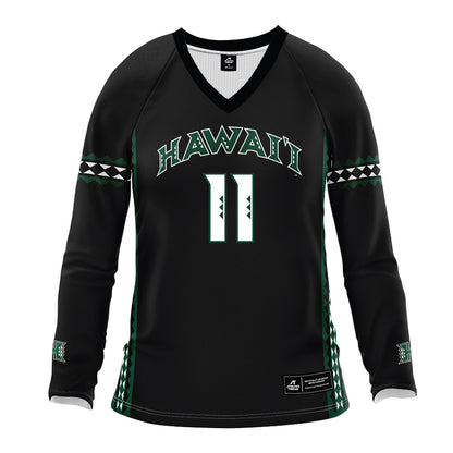 Hawaii - NCAA Women's Volleyball : Maeli Cormier - Black Volleyball Jersey-0