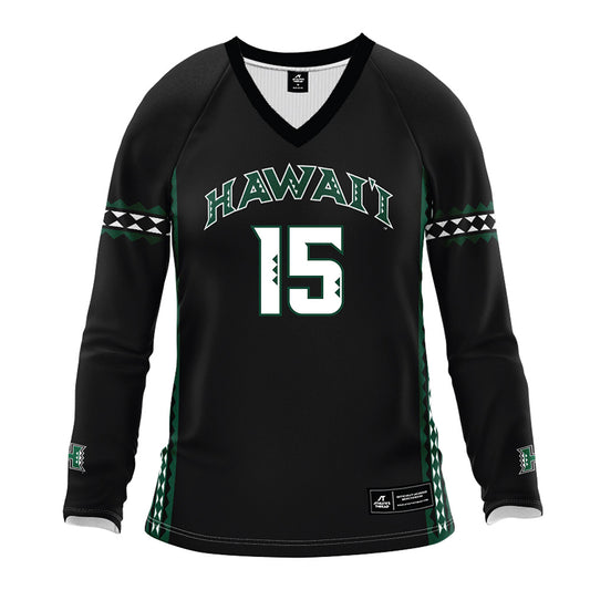 Hawaii - NCAA Women's Volleyball : Leilani Lopez - Black Volleyball Jersey-0