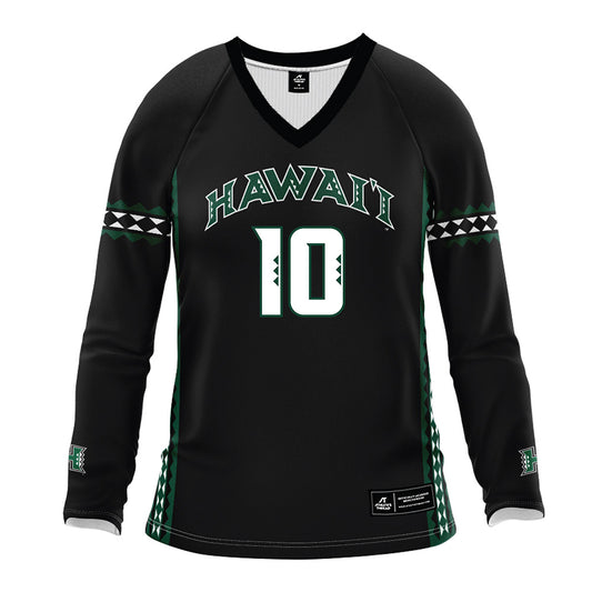 Hawaii - NCAA Women's Volleyball : Cha'lei Reid - Black Volleyball Jersey-0