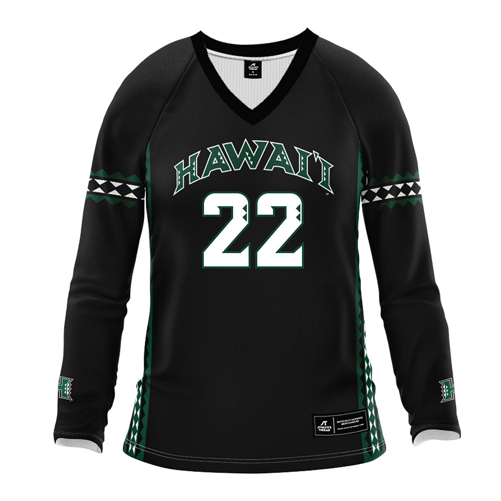 Hawaii - NCAA Women's Volleyball : Panna Ratkai - Black Volleyball Jersey-0
