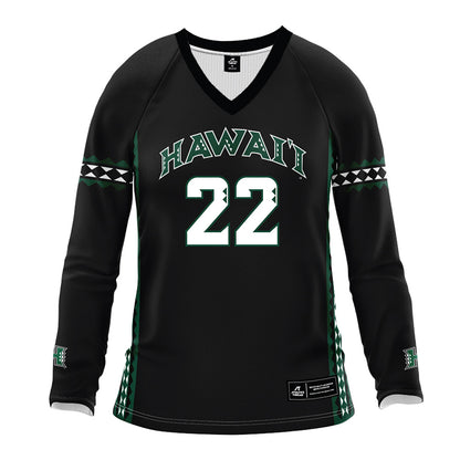 Hawaii - NCAA Women's Volleyball : Panna Ratkai - Black Volleyball Jersey-0