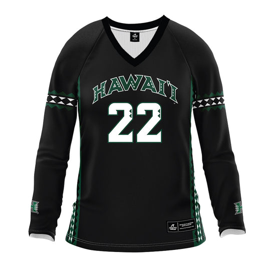 Hawaii - NCAA Women's Volleyball : Panna Ratkai - Black Volleyball Jersey-0