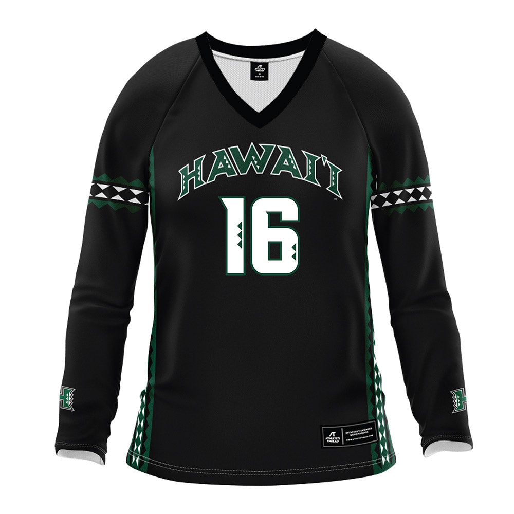 Hawaii - NCAA Women's Volleyball : Cameron Holcomb - Black Volleyball Jersey-0