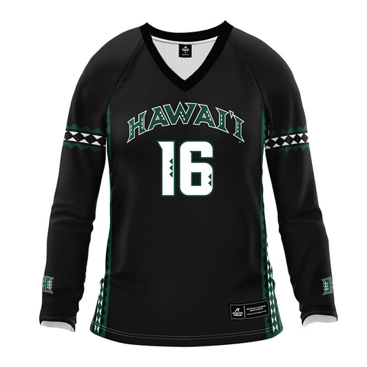 Hawaii - NCAA Women's Volleyball : Cameron Holcomb - Black Volleyball Jersey-0