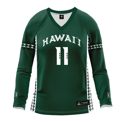 Hawaii - NCAA Women's Volleyball : Maeli Cormier - Green Volleyball Jersey-0
