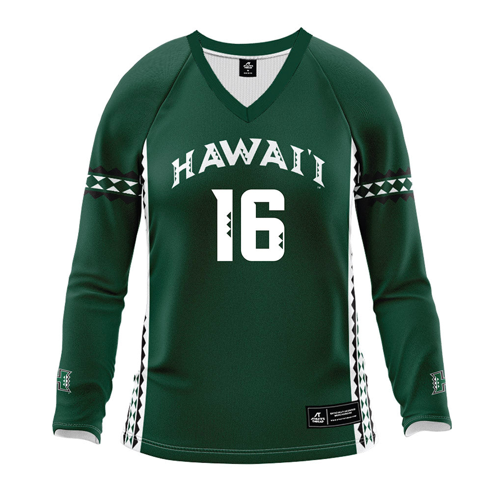 Hawaii - NCAA Women's Volleyball : Cameron Holcomb - Green Volleyball Jersey-0