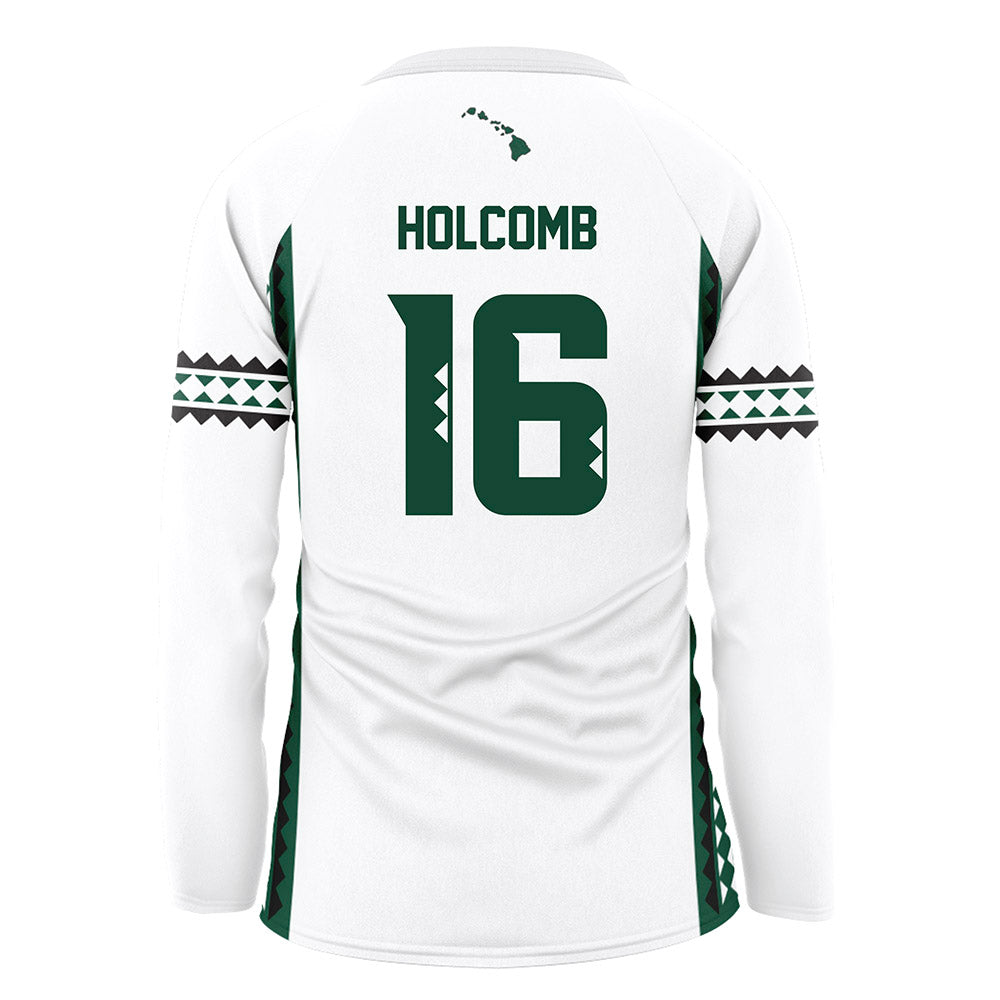 Hawaii - NCAA Women's Volleyball : Cameron Holcomb - White Volleyball Jersey-1