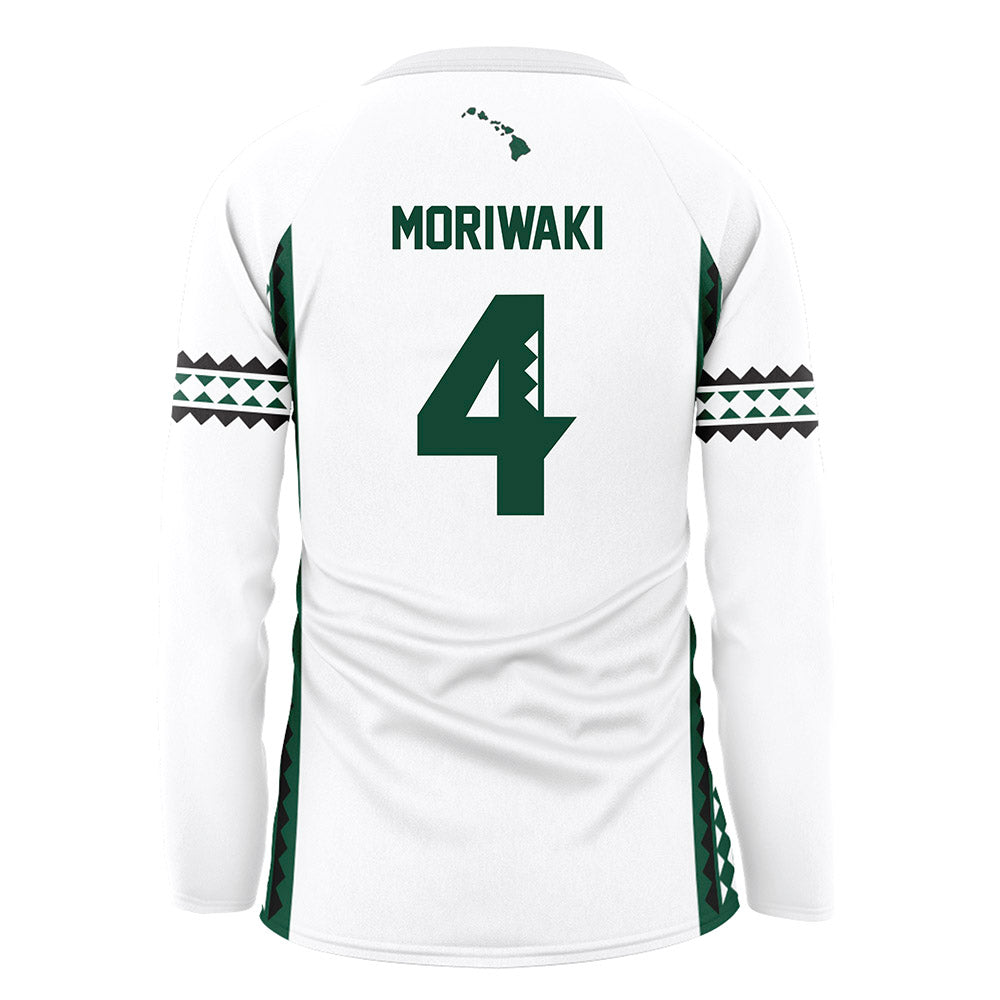 Hawaii - NCAA Women's Volleyball : Kahea Moriwaki - White Volleyball Jersey-1