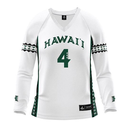 Hawaii - NCAA Women's Volleyball : Kahea Moriwaki - White Volleyball Jersey-0