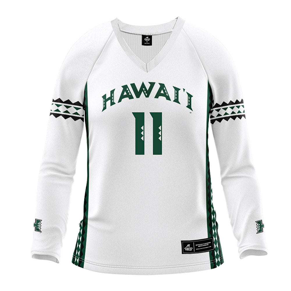 Hawaii - NCAA Women's Volleyball : Maeli Cormier - White Volleyball Jersey-0