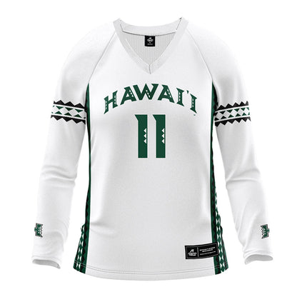 Hawaii - NCAA Women's Volleyball : Maeli Cormier - White Volleyball Jersey-0