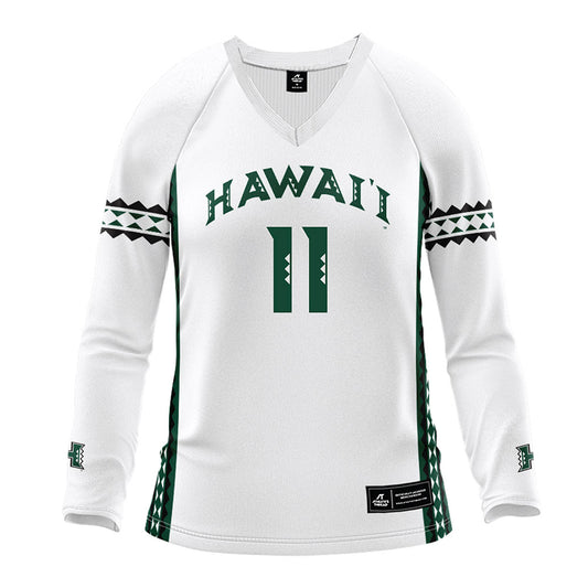 Hawaii - NCAA Women's Volleyball : Maeli Cormier - White Volleyball Jersey-0