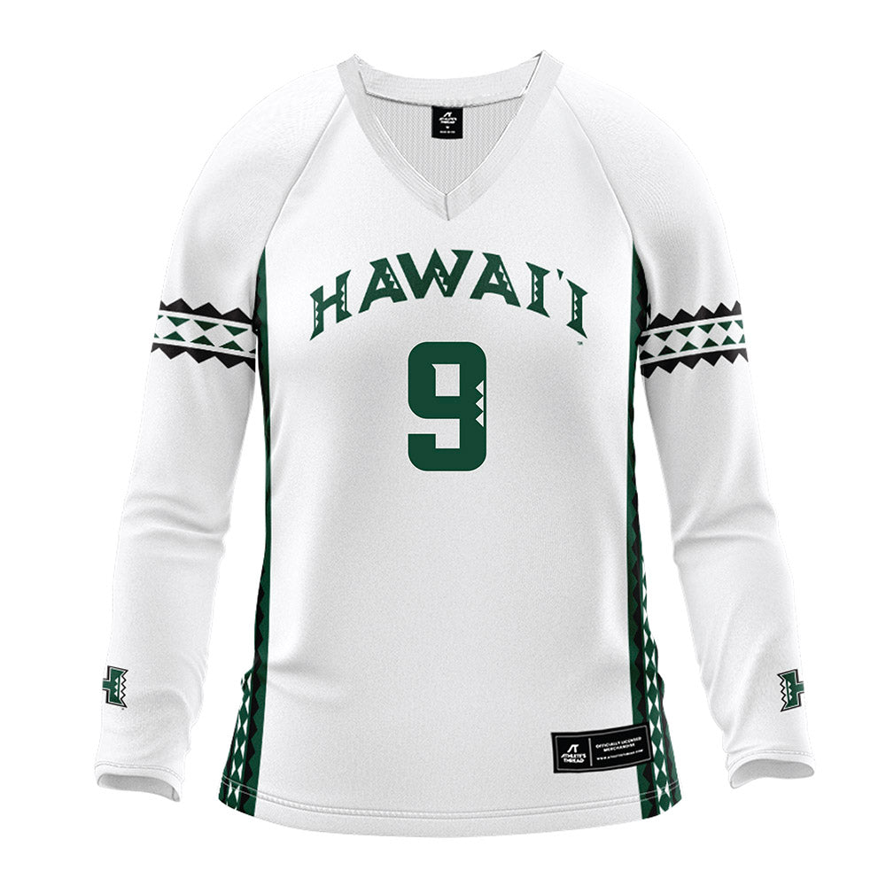 Hawaii - NCAA Women's Volleyball : Tali Hakas - White Volleyball Jersey-0