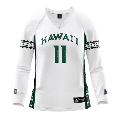 Hawaii - NCAA Women's Volleyball : Maeli Cormier - White Volleyball Jersey-0