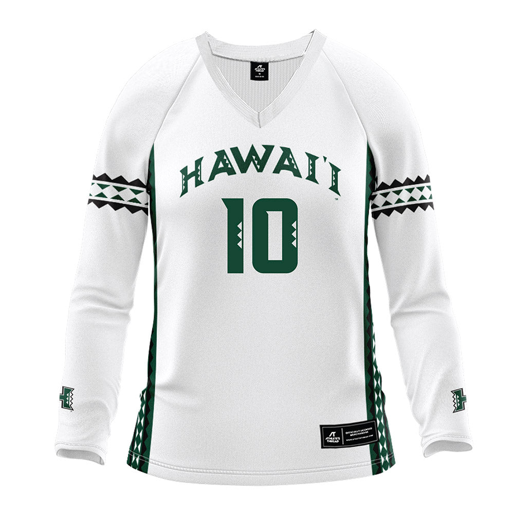 Hawaii - NCAA Women's Volleyball : Cha'lei Reid - White Volleyball Jersey-0