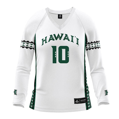 Hawaii - NCAA Women's Volleyball : Cha'lei Reid - White Volleyball Jersey-0