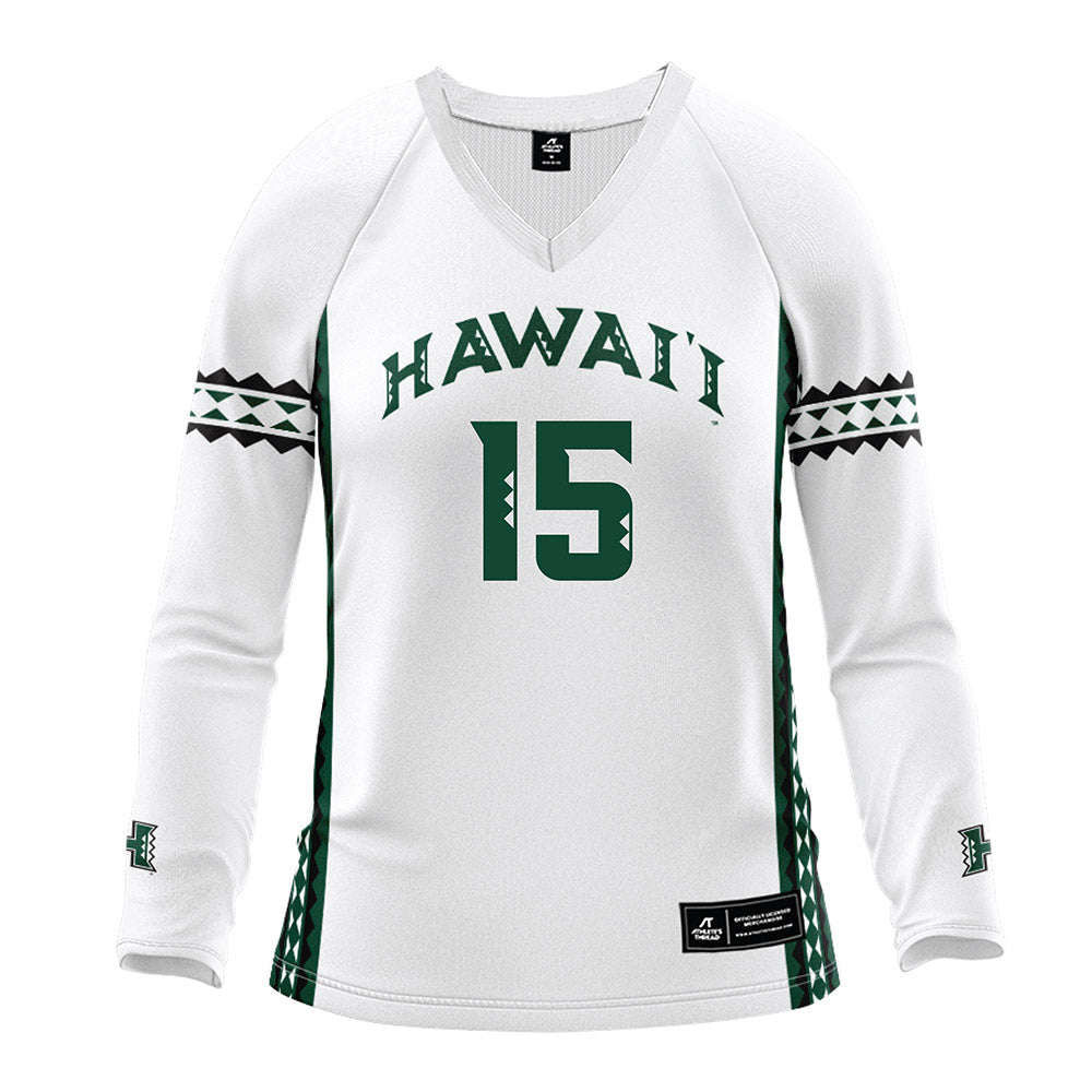 Hawaii - NCAA Women's Volleyball : Leilani Lopez - White Volleyball Jersey-0