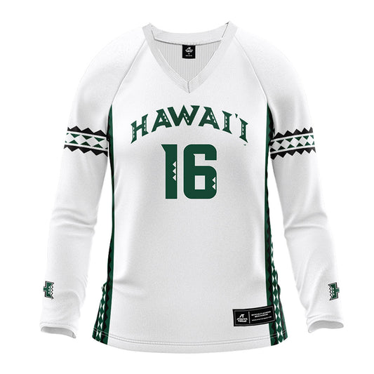 Hawaii - NCAA Women's Volleyball : Cameron Holcomb - White Volleyball Jersey-0
