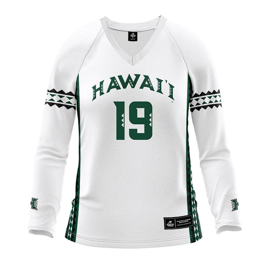 Hawaii - NCAA Women's Volleyball : Rachel Purser - White Volleyball Jersey-0