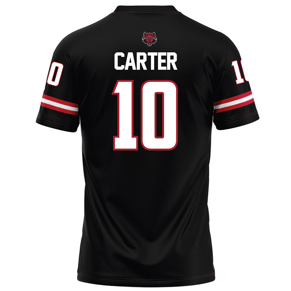 Arkansas State - NCAA Football : Tony Carter - Black Football Jersey-1