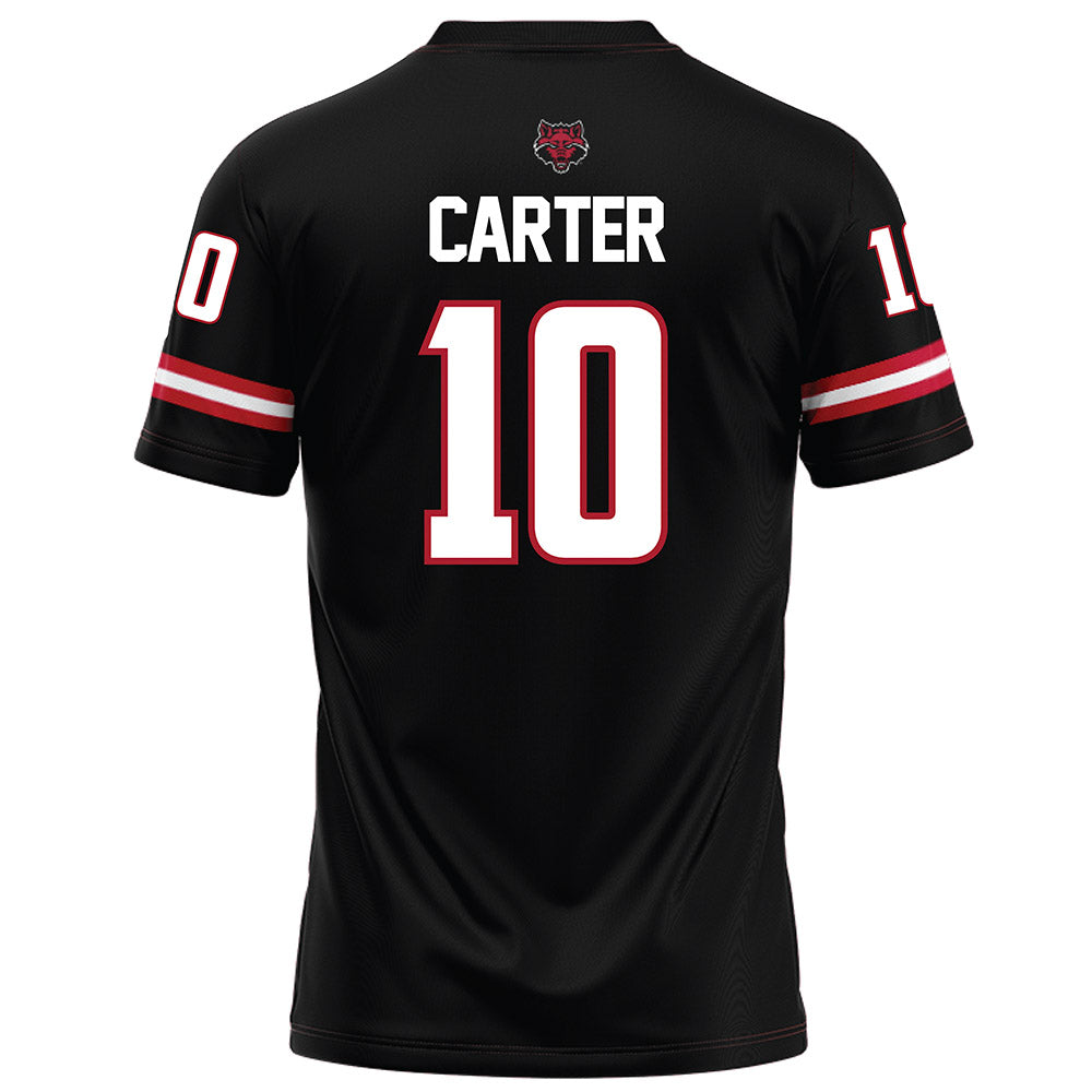 Arkansas State - NCAA Football : Tony Carter - Black Football Jersey-1