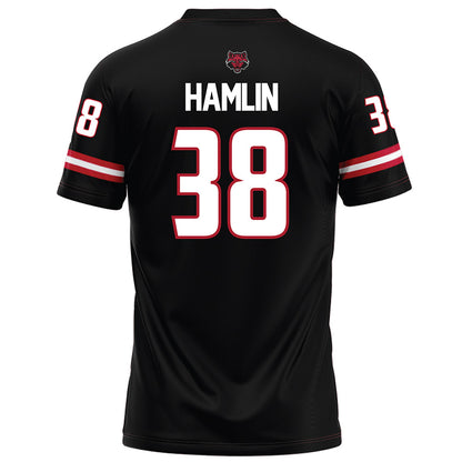 Arkansas State - NCAA Football : Noah Hamlin - Black Football Jersey-1