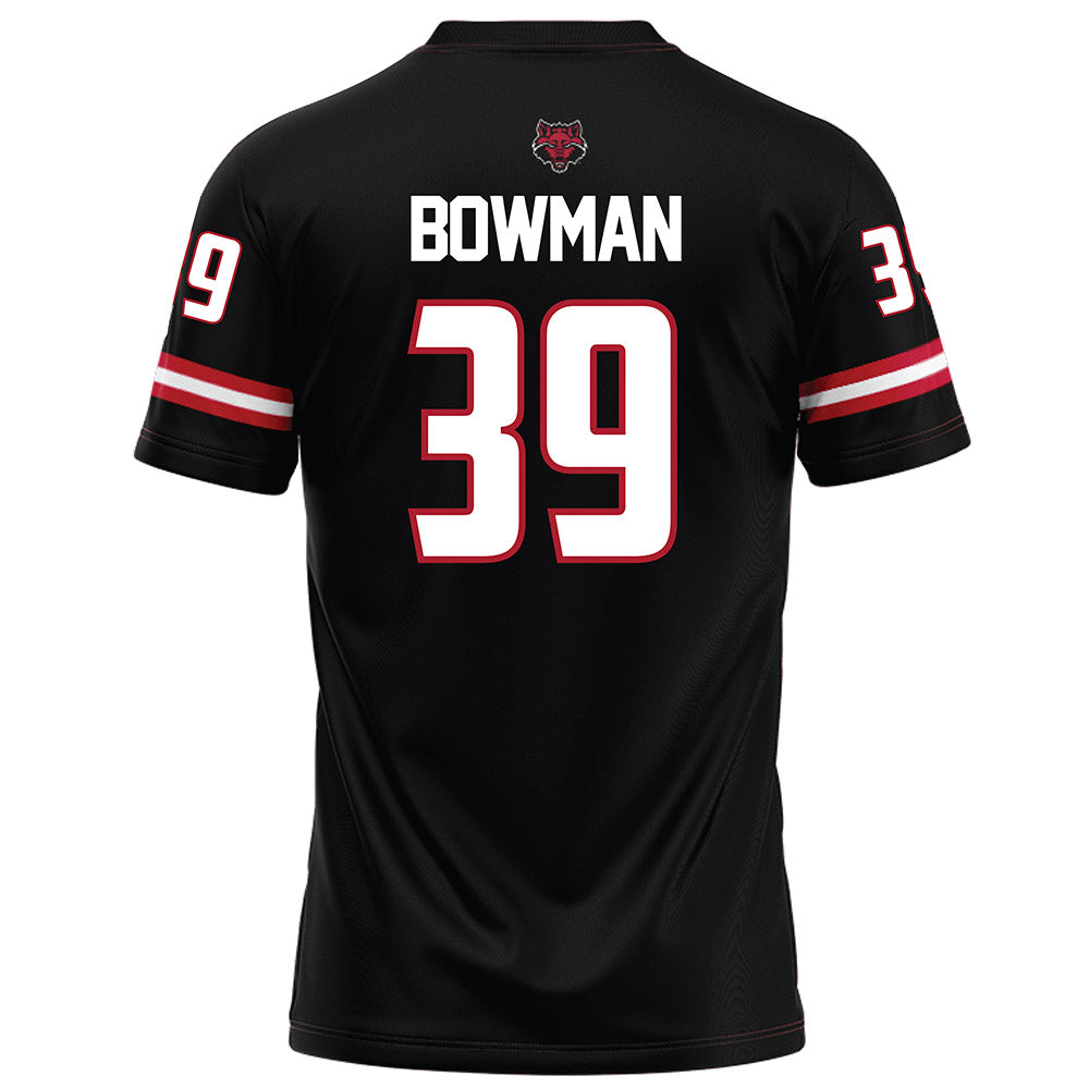 Arkansas State - NCAA Football : Ethan Bowman - Black Football Jersey-1