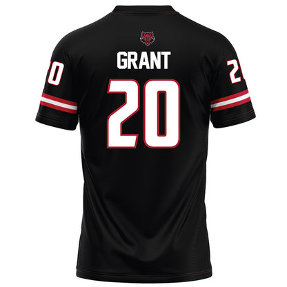 Arkansas State - NCAA Football : TJ Grant - Black Football Jersey-1