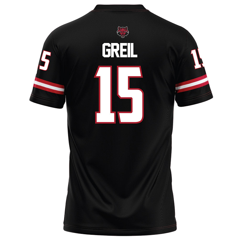 Arkansas State - NCAA Football : Brandon Greil - Black Football Jersey
